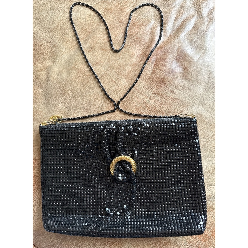 Vintage‎ Art Nouveau Metal Waterfall Embellishment Bag Sparkly Sleek Formal